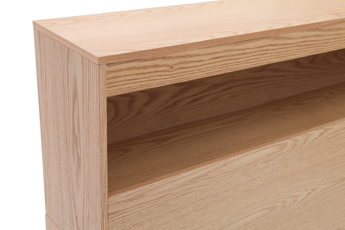 Testiera del letto con cassetti legno chiaro 160 cm HYPNOS