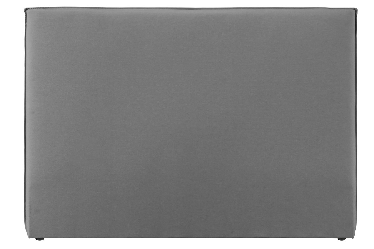 Testiera del letto design 160 cm in tessuto Grigio chiaro ATHENA