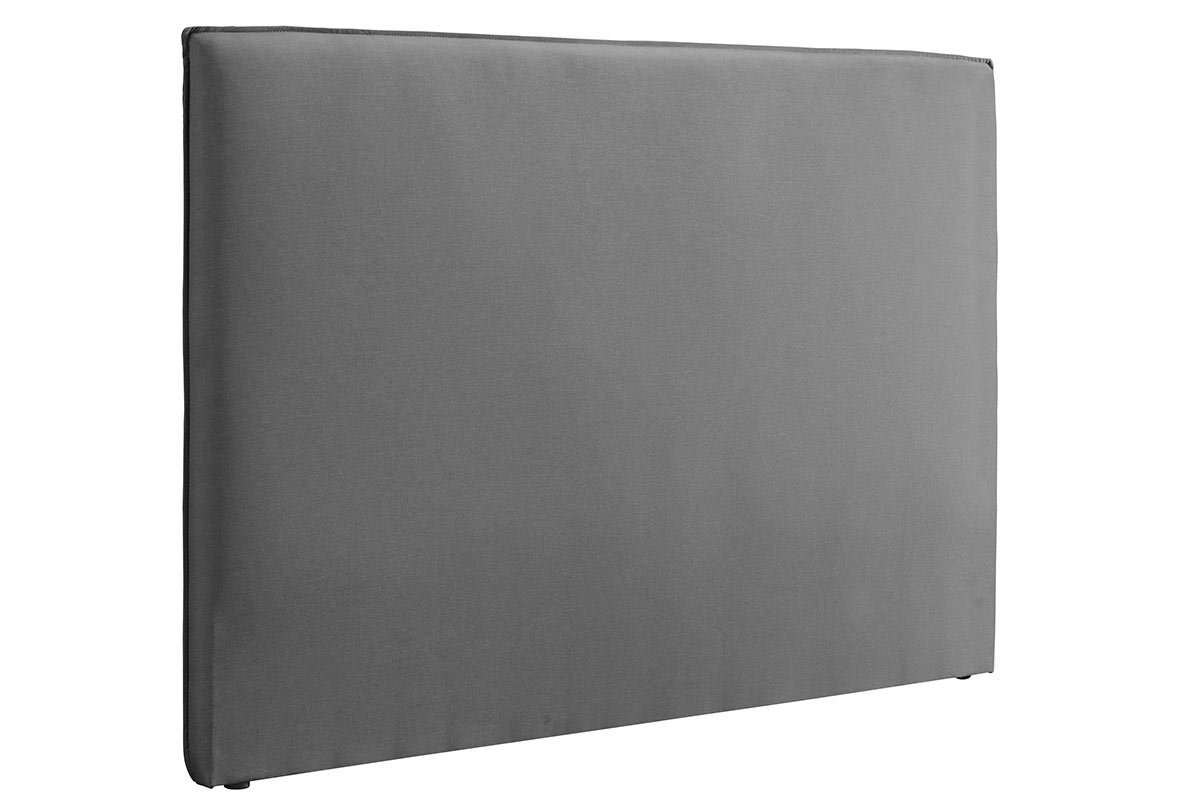 Testiera del letto design 160 cm in tessuto Grigio chiaro ATHENA