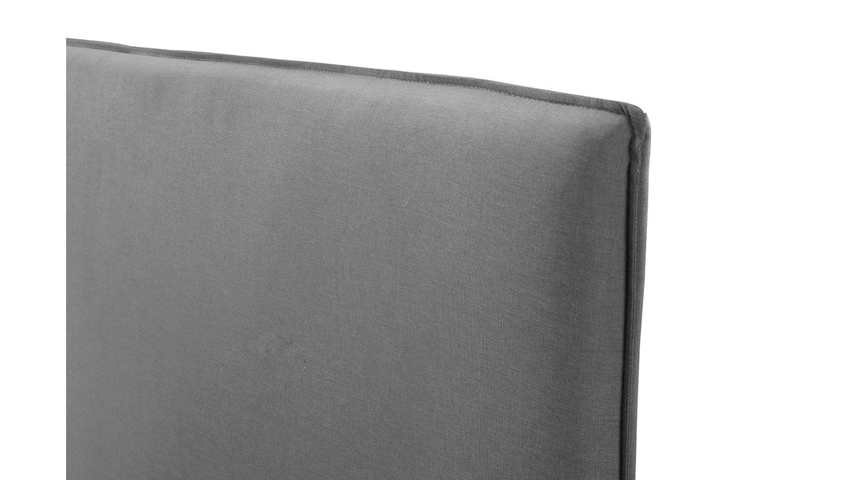 Testiera del letto design 160 cm in tessuto Grigio chiaro ATHENA