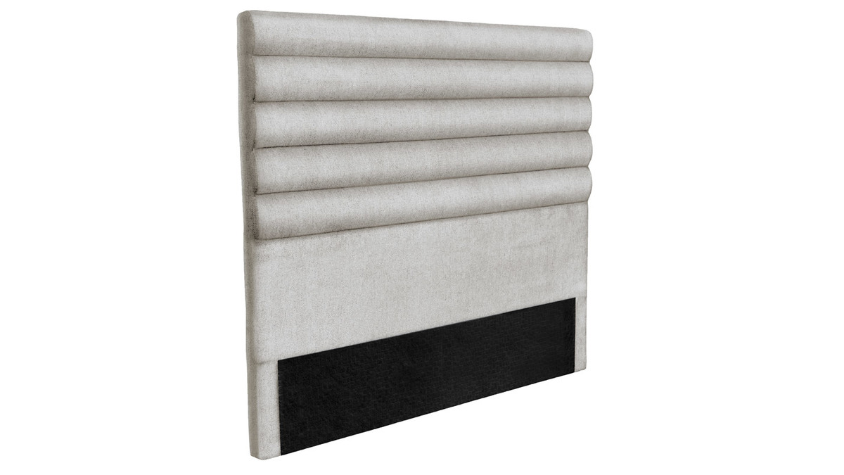 Testiera del letto design in tessuto grigio chiaro 140 cm HORIZON