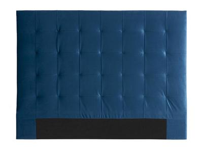 Testiera del letto imbottita in tessuto blu petrolio 160 cm HALCIONA