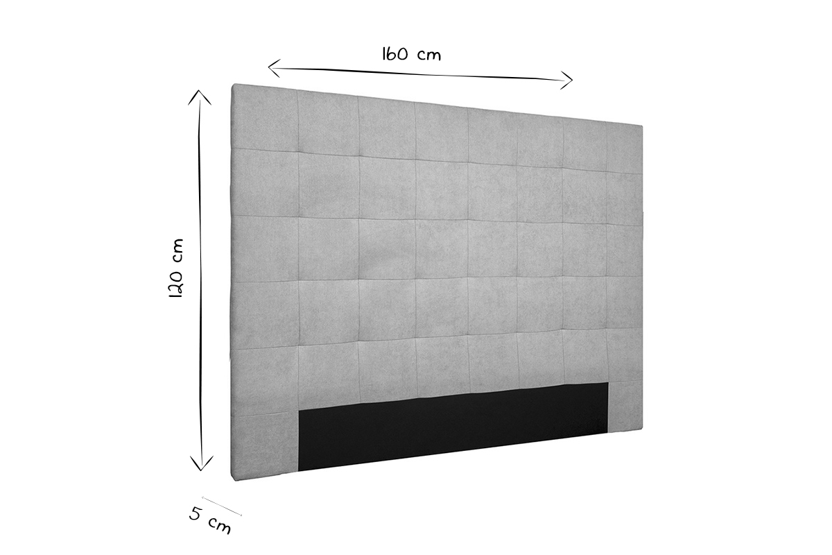 Testiera del letto imbottita in tessuto foglia di t 160 cm HALCIONA