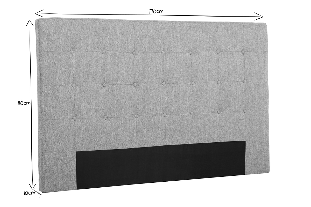 Testiera del letto in tessuto blu anatra 170 cm LUTECE