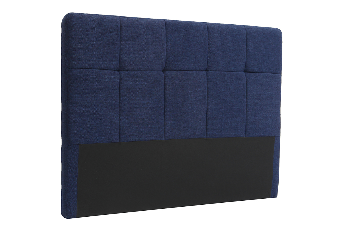 Testiera del letto in tessuto Blu scuro 160cm CLOVIS