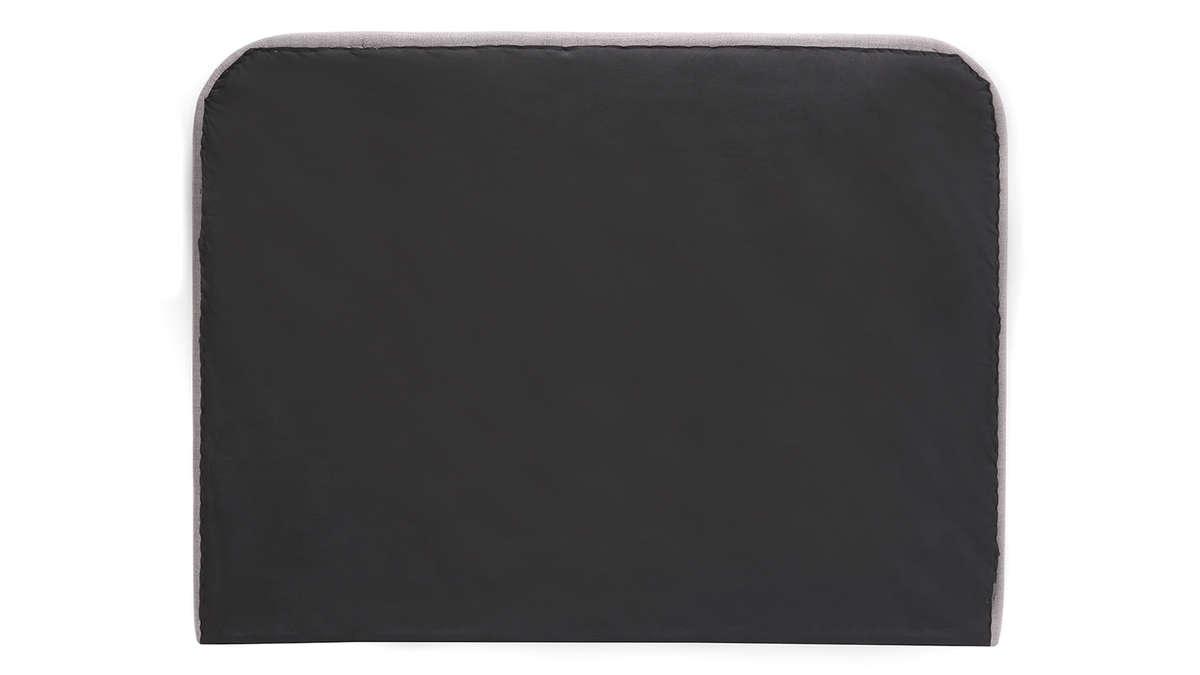 Testiera del letto, in tessuto, colore: Grigio chiaro, dimensioni: 160cm, modello: LOUIS