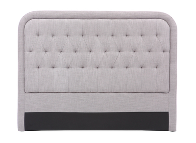Testiera del letto, in tessuto, colore: Grigio chiaro, dimensioni: 160cm, modello: LOUIS - Testiera del letto, in tessuto, colore: Grigio chiaro, dimensioni: 160cm, modello: LOUIS