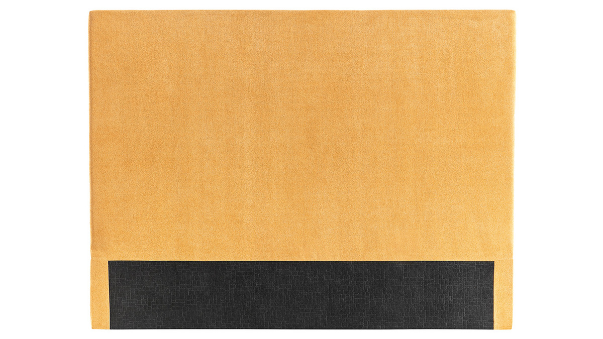Testiera del letto in tessuto giallo 160 cm ZORYA