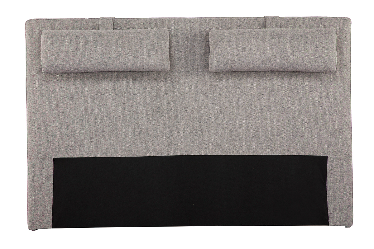 Testiera del letto in tessuto grigio chiaro LORRY