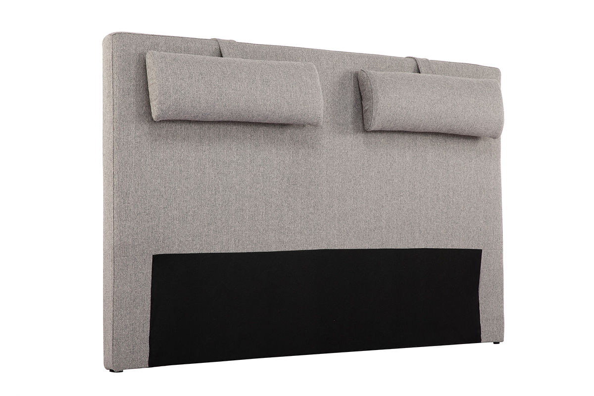 Testiera del letto in tessuto grigio chiaro LORRY