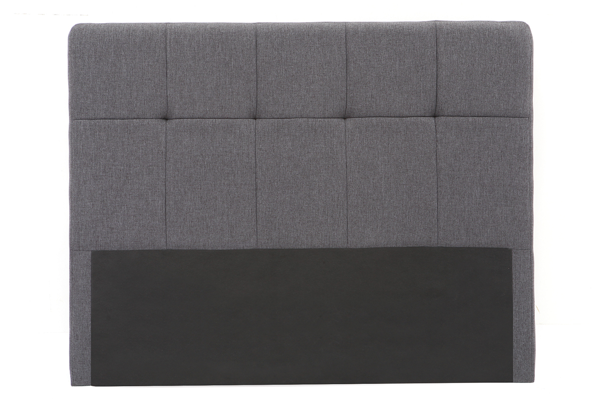 Testiera del letto in tessuto Grigio scuro 160cm CLOVIS