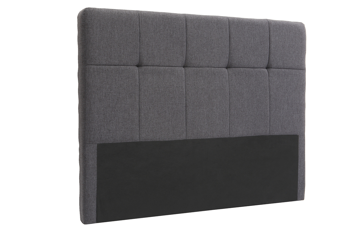 Testiera del letto in tessuto Grigio scuro 160cm CLOVIS