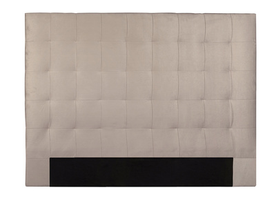 Testiera del letto in velluto grigio talpa 160 cm HALCIONA