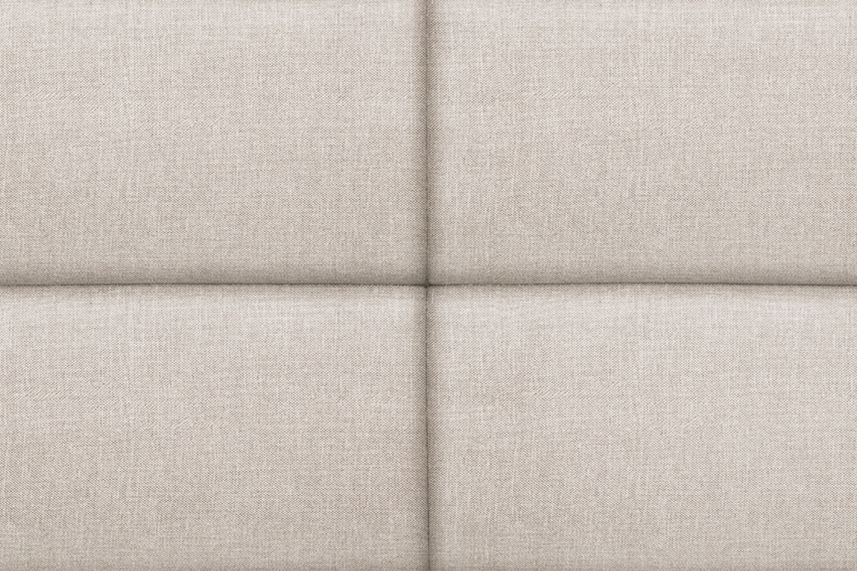 Testiera del letto moderna in tessuto beige naturale 160 cm ANATOLE
