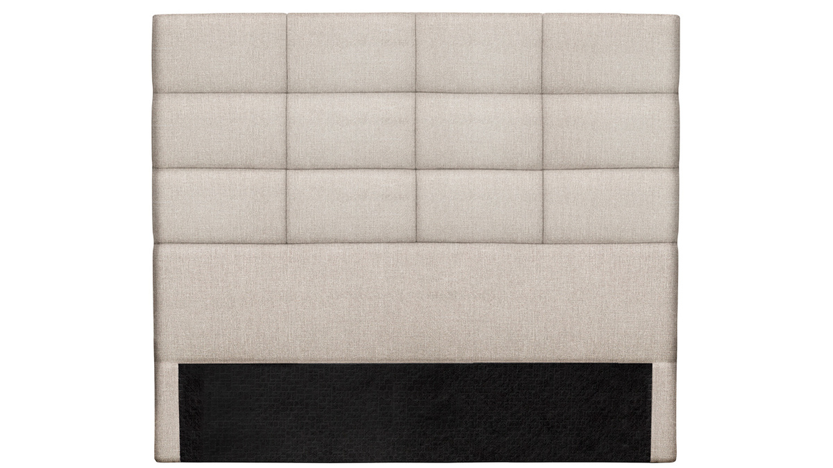 Testiera del letto moderna in tessuto beige naturale140 cm ANATOLE