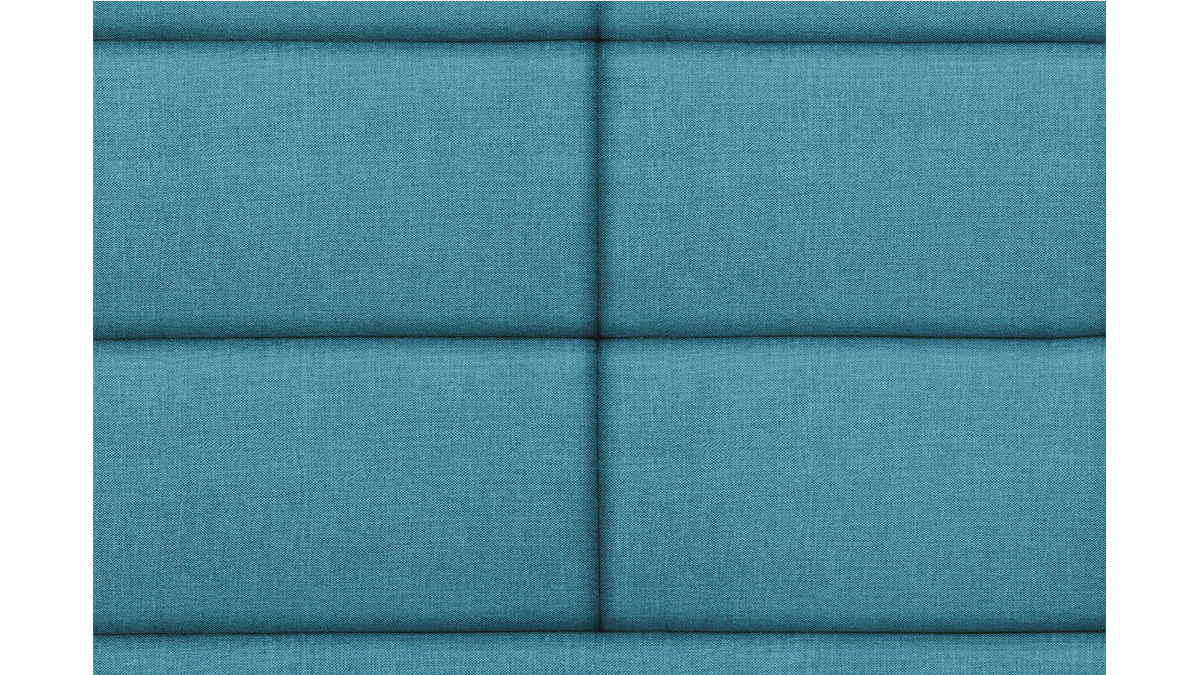 Testiera del letto moderna in tessuto blu anatra 140cm ANATOLE