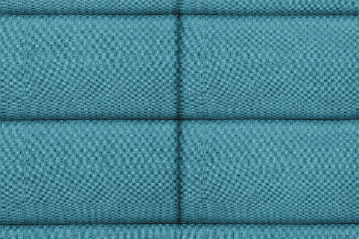Testiera del letto moderna in tessuto blu anatra 160 cm ANATOLE