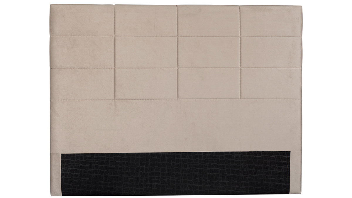 Testiera del letto moderna in tessuto velluto grigio 160 cm ANATOLE