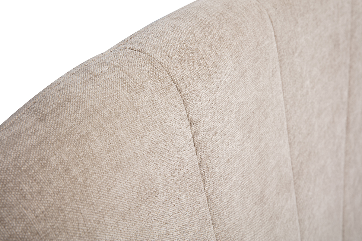 Testiera in tessuto effetto velluto testurizzato beige L169 cm ALANIS