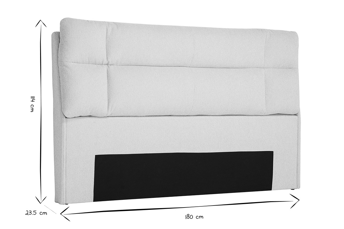 Testiera in tessuto testurizzato beige L160 cm HONO