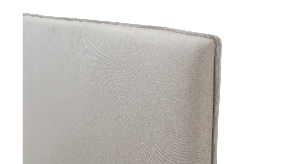 Testiera letto design 156 cm in tessuto beige ATHENA