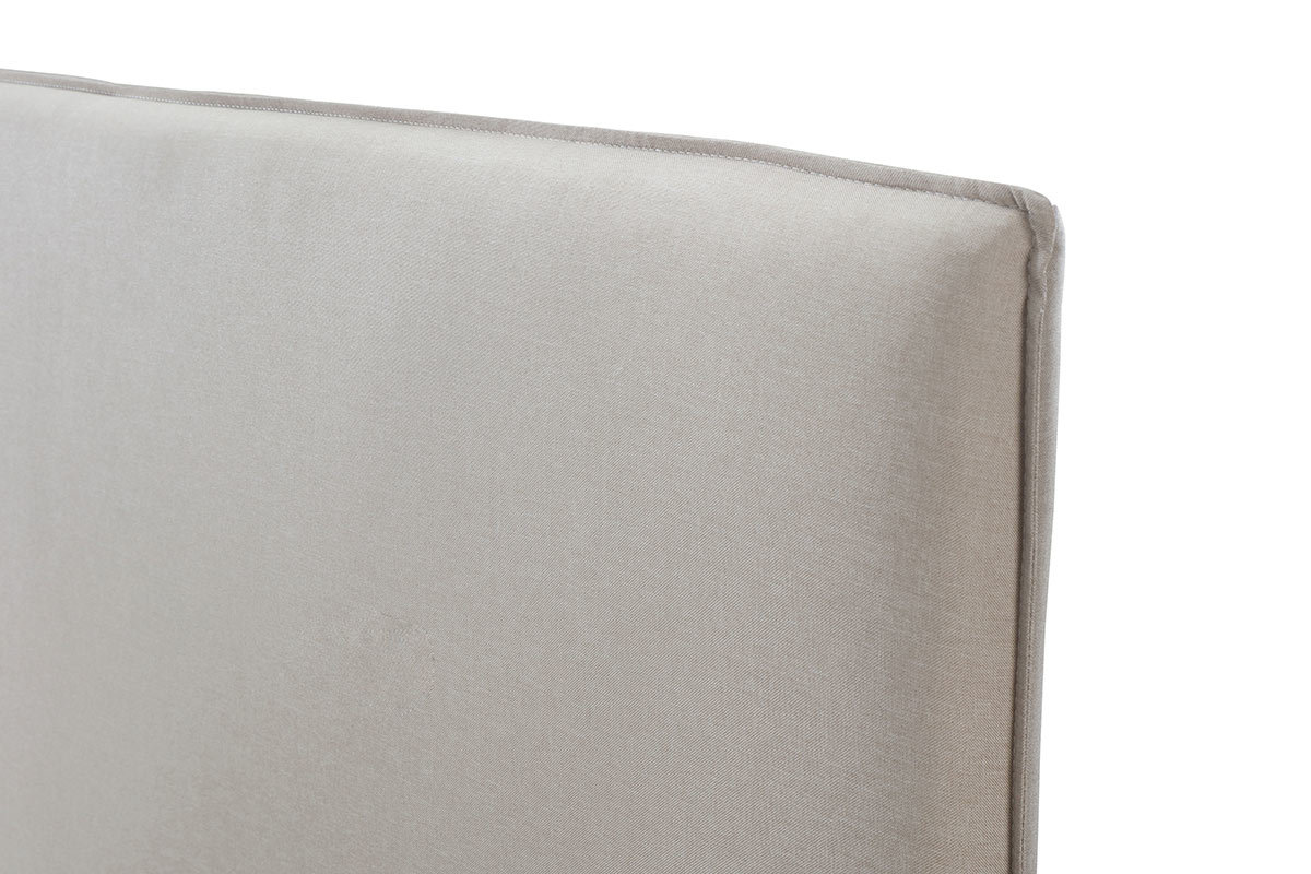 Testiera letto design 156 cm in tessuto beige ATHENA