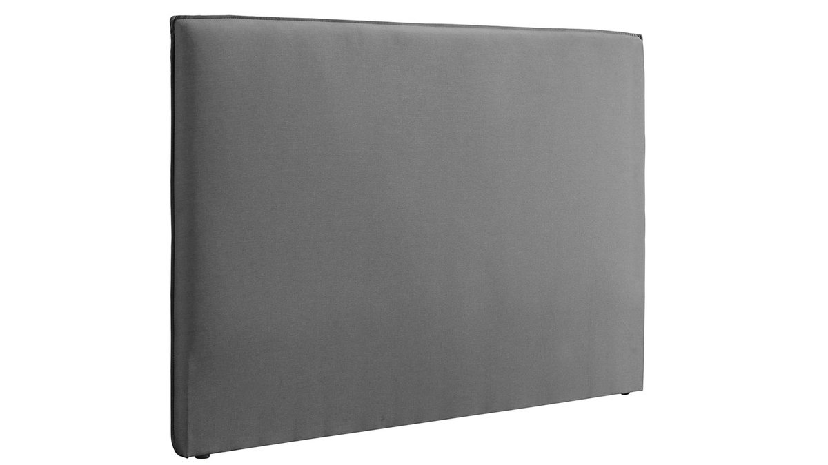 Testiera letto design 156 cm in tessuto grigio chiaro ATHENA