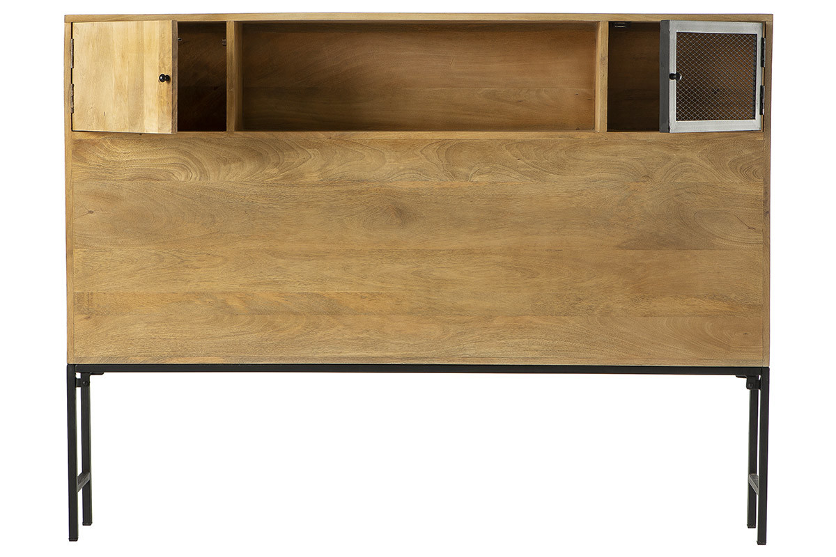 Testiera letto industriale con cassetti 160 cm RACK