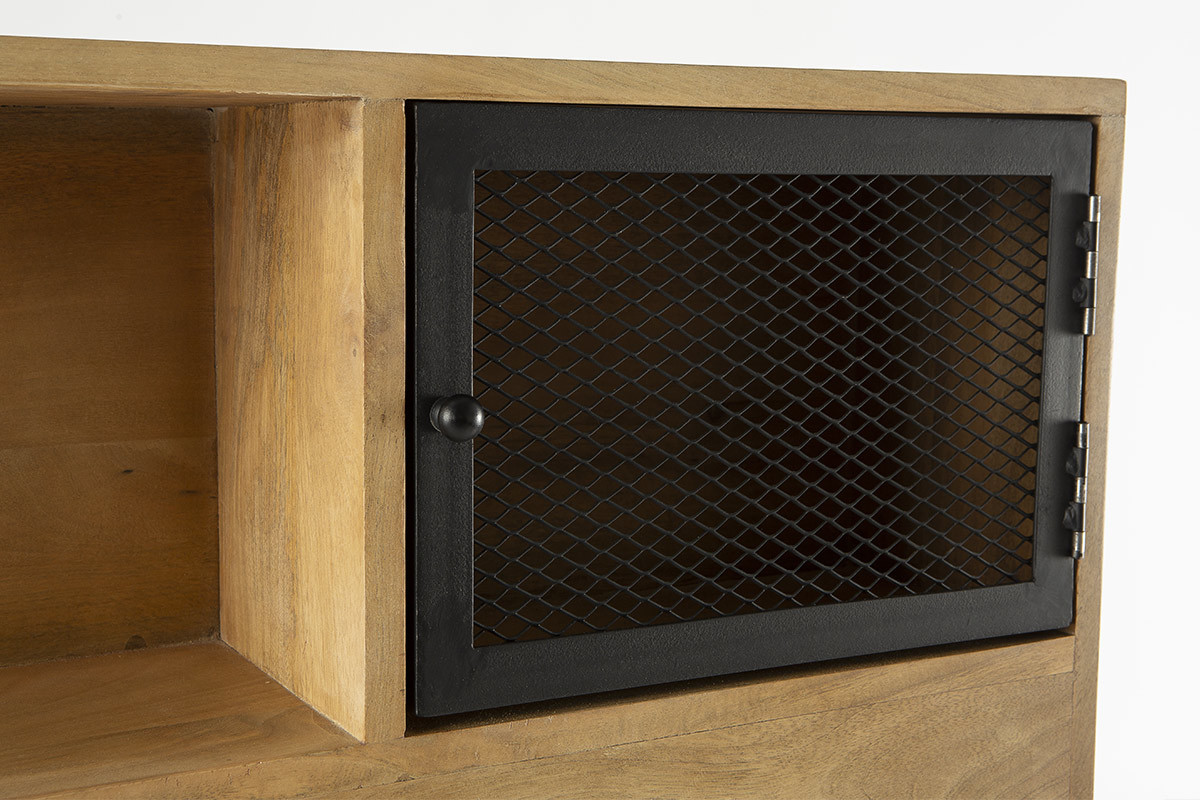 Testiera letto industriale con cassetti 160 cm RACK