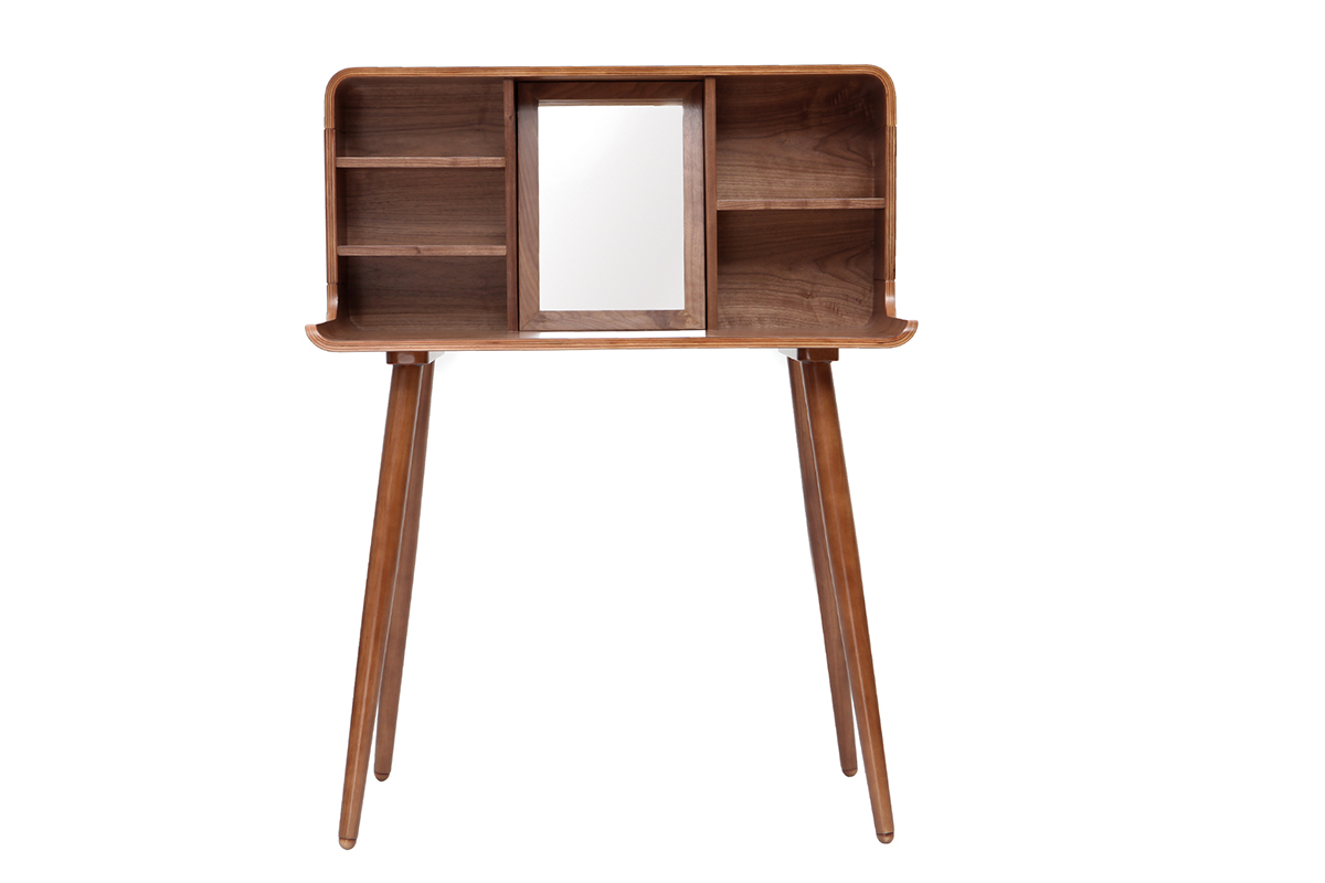 Toeletta trucco  vintage legno noce HALLEN