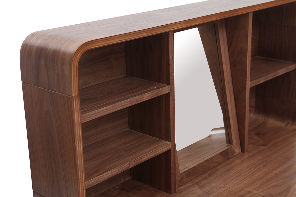 Toeletta trucco  vintage legno noce HALLEN