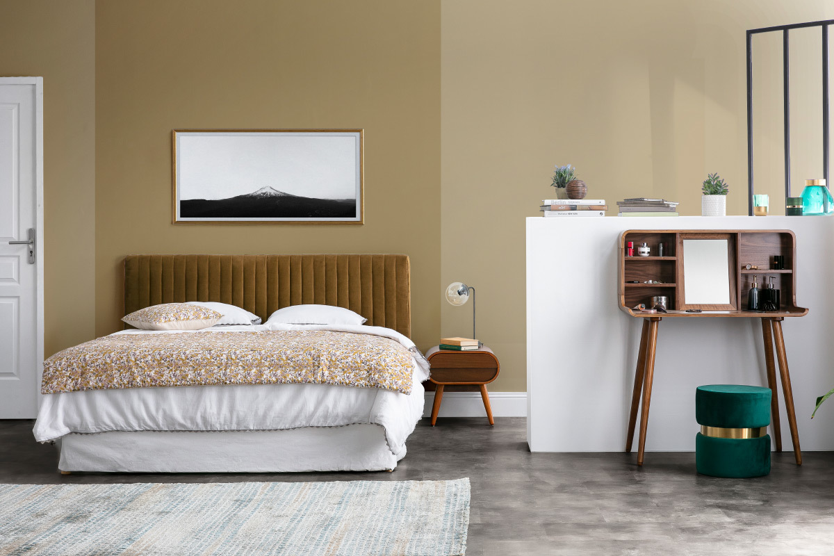 Toeletta trucco  vintage legno noce HALLEN