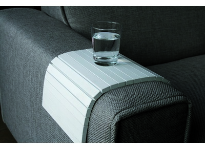 Vassoio copribracciolo per divano FLEX bianco